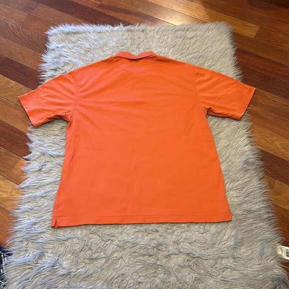 Nike golf men’s orange logo‎ polyester shorts sleeveless polo size large - Picture 8 of 9